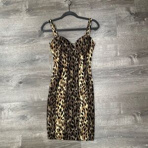 Kardashian Kollection Leopard Print Bodycon Dress